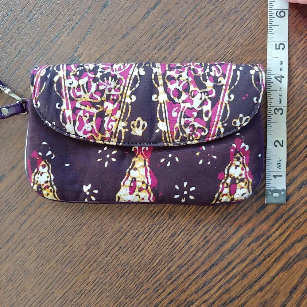 Fion Poon Maylasia Collection Dark Purple Boho Wristlet Wallet NEW with Tags
